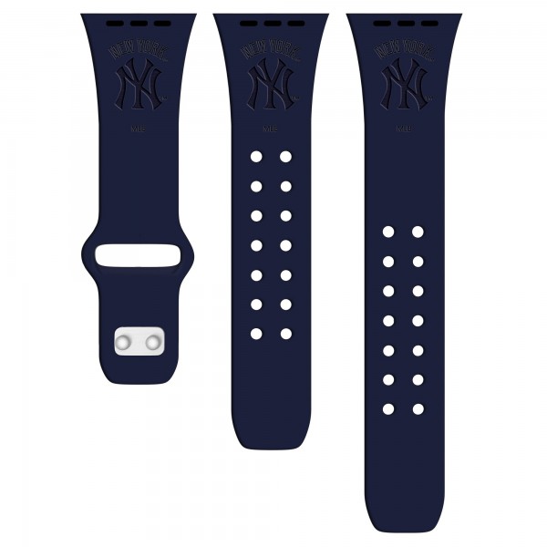 New York Yankees Debossed Silicone Apple Watch Band