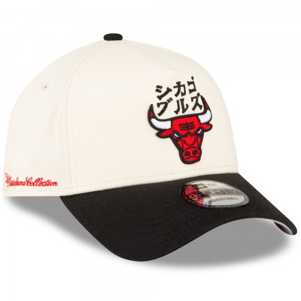 Бейсболка Chicago Bulls New Era x Hyperfly Katakana Collection White/Black A-Frame 9FORTY