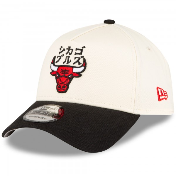 Бейсболка Chicago Bulls New Era x Hyperfly Katakana Collection White/Black A-Frame 9FORTY