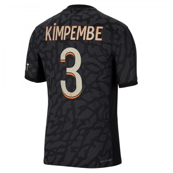 Игровая джерси Presnel Kimpembe Paris Saint-Germain Jordan Brand 2023/24 Third Match Authentic Player - Anthracite