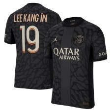 Игровая джерси Lee Kang In Paris Saint-Germain Jordan Brand 2023/24 Third Match Authentic Player - Anthracite