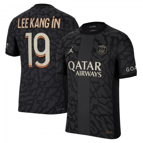 Игровая джерси Lee Kang In Paris Saint-Germain Jordan Brand 2023/24 Third Match Authentic Player - Anthracite