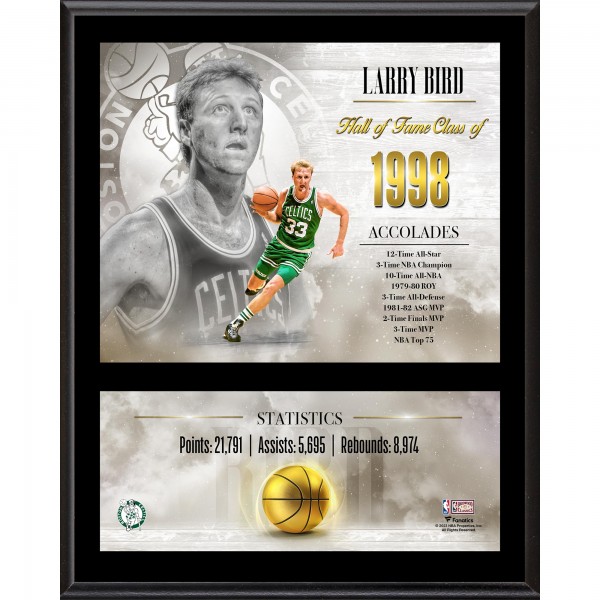 Larry Bird Boston Celtics Fanatics Authentic 12 x 15 Hardwood Classic Sublimated Player Plaque