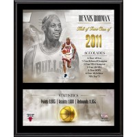 Dennis Rodman Chicago Bulls Authentic 12 x 15 Hardwood Classic Sublimated Player Plaque