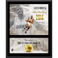 Alonzo Mourning Miami Heat Authentic 12 x 15 Hardwood Classic Sublimated Player Plaque