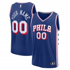 Philadelphia 76ers Fanatics Blue Fast Break Custom Jersey - Icon Edition
