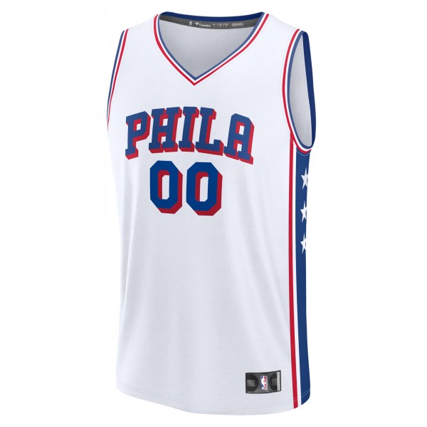 Philadelphia 76ers Fanatics White Fast Break Custom Jersey - Association Edition