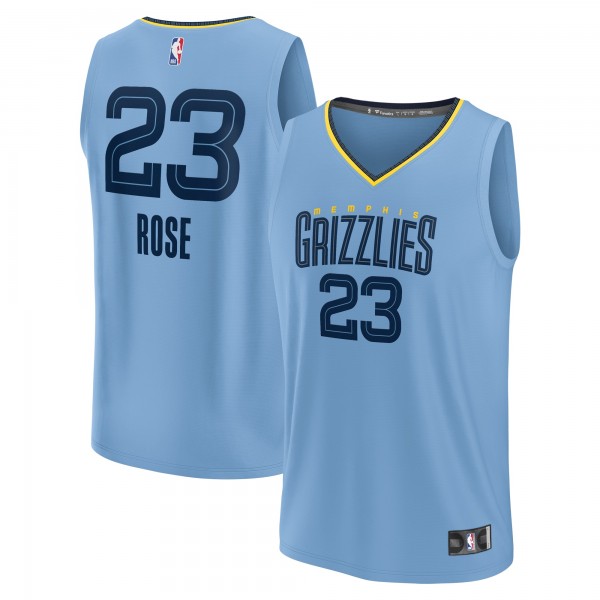 Игровая форма  Derrick Rose Memphis Grizzlies Mens Fast Break Player - Statement Edition - Light Blue