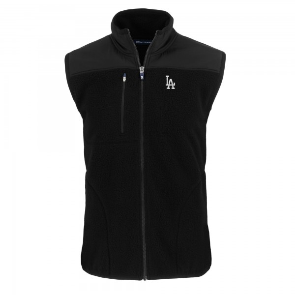 Жилетка на молнии Los Angeles Dodgers Cutter & Buck Cascade Eco Sherpa Fleece - Black
