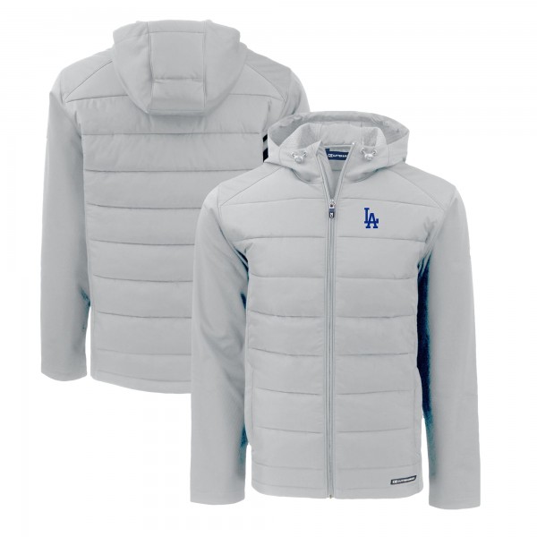 Толстовка на молнии Los Angeles Dodgers Cutter & Buck Evoke Hybrid Eco Softshell Recycled - Gray