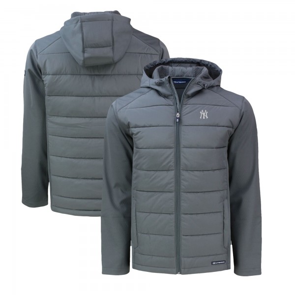 Толстовка на молнии New York Yankees Cutter & Buck Evoke Hybrid Eco Softshell Recycled - Gray