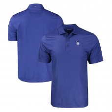 Los Angeles Dodgers Cutter & Buck Royal Pike Eco Tonal Geo Print Stretch Recycled Polo