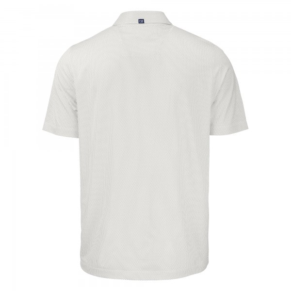 Los Angeles Dodgers Cutter & Buck Gray/White Pike Eco Symmetry Print Stretch Recycled Polo