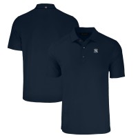 New York Yankees Cutter & Buck Navy Forge Eco Stretch Recycled Polo