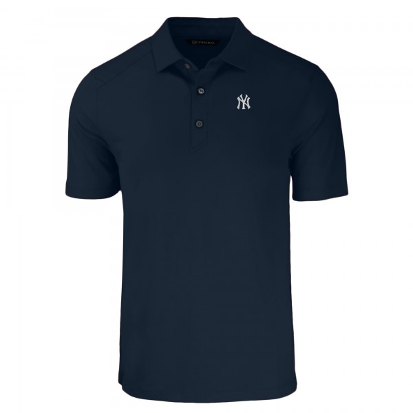 New York Yankees Cutter & Buck Navy Forge Eco Stretch Recycled Polo