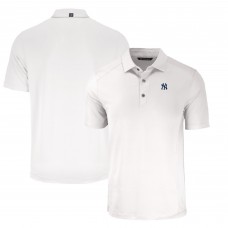 New York Yankees Cutter & Buck White Forge Eco Stretch Recycled Polo