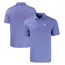 Los Angeles Dodgers Cutter & Buck Royal/White Forge Eco Double Stripe Stretch Recycled Polo