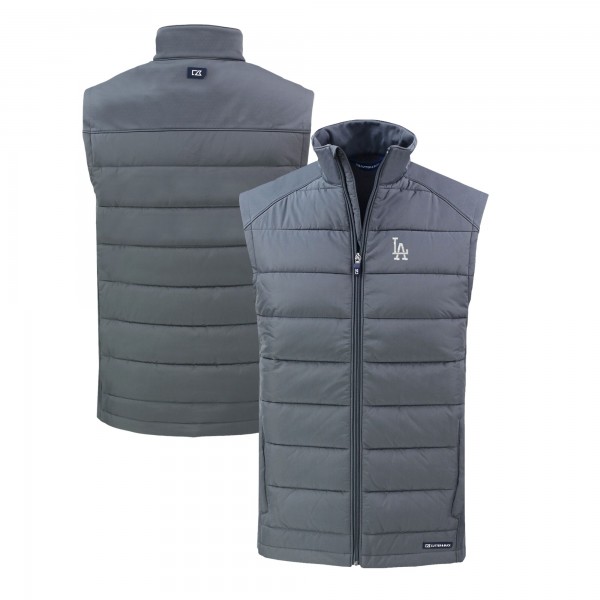 Жилетка на молнии Los Angeles Dodgers Cutter & Buck Evoke Hybrid Eco Softshell Recycled - Gray