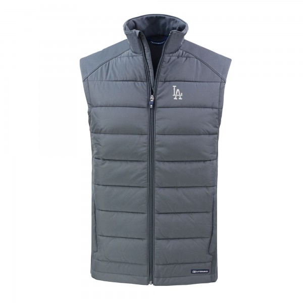 Жилетка на молнии Los Angeles Dodgers Cutter & Buck Evoke Hybrid Eco Softshell Recycled - Gray
