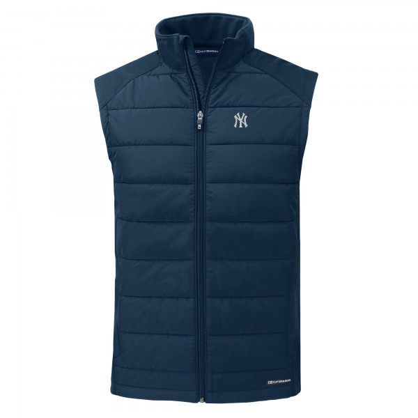 Жилетка на молнии New York Yankees Cutter & Buck Evoke Hybrid Eco Softshell Recycled - Navy