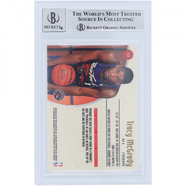 Tracy McGrady Toronto Raptors Autographed 1997-98 Bowman Best #111 Beckett Fanatics Witnessed Authenticated 9/10 Rookie Card