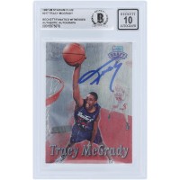 Tracy McGrady Toronto Raptors Autographed 1997-98 Topps Stadium Club #217 Beckett Fanatics Witnessed Authenticated 10 Rookie Card