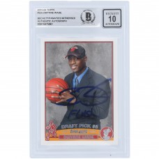 Dwyane Wade Miami Heat Autographed 2003-04 Topps Series 1 #225 Beckett Fanatics Witnessed Authenticated 10 Rookie Card with Flash Inscription