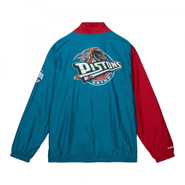 Ветровка на молнии Detroit Pistons Mitchell & Ness Hardwood Classics Arched Retro Lined - White