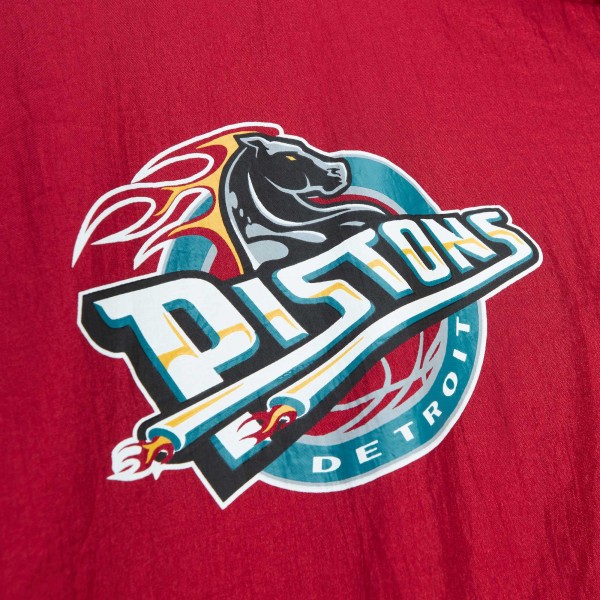 Ветровка на молнии Detroit Pistons Mitchell & Ness Hardwood Classics Arched Retro Lined - White