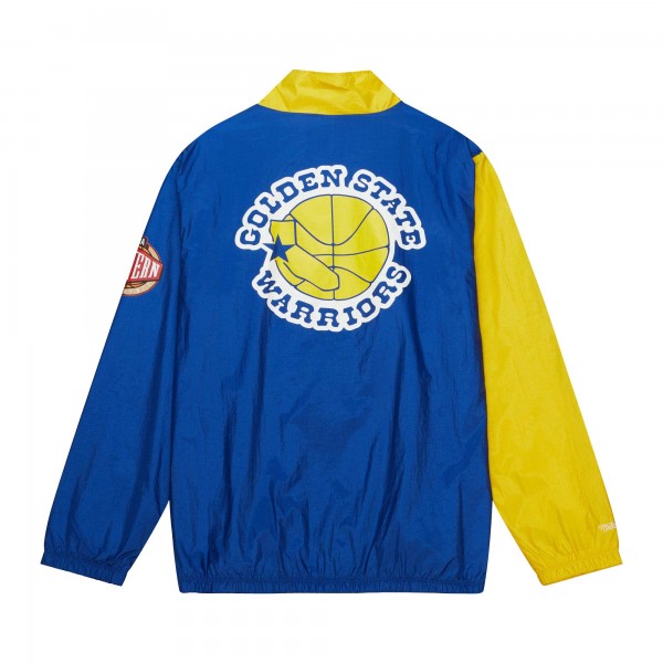 Ветровка на молнии Golden State Warriors Mitchell & Ness Hardwood Classics Arched Retro Lined - White