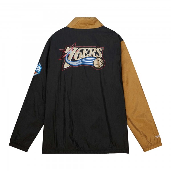 Ветровка на молнии Philadelphia 76ers Mitchell & Ness Hardwood Classics Arched Retro Lined - White