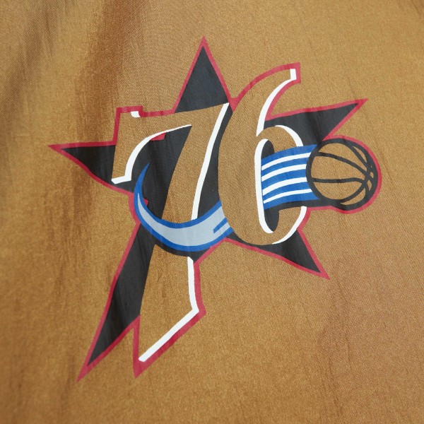 Ветровка на молнии Philadelphia 76ers Mitchell & Ness Hardwood Classics Arched Retro Lined - White