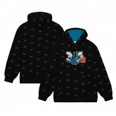 Толстовка Charlotte Hornets Mitchell & Ness Hardwood Classics Allover Print - Black