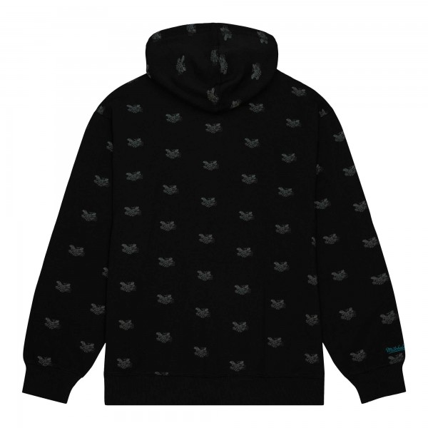 Толстовка Charlotte Hornets Mitchell & Ness Hardwood Classics Allover Print - Black