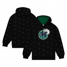 Толстовка Dallas Mavericks Mitchell & Ness Hardwood Classics Allover Print - Black