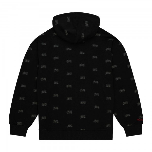 Толстовка Philadelphia 76ers Mitchell & Ness Hardwood Classics Allover Print - Black
