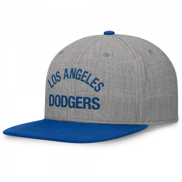 Los Angeles Dodgers Fanatics Heather Gray/Royal Elements Flat Brim Snapbuckle Hat
