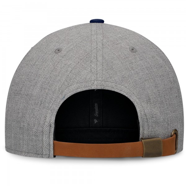 New York Yankees Fanatics Heather Gray/Navy Elements Flat Brim Snapbuckle Hat