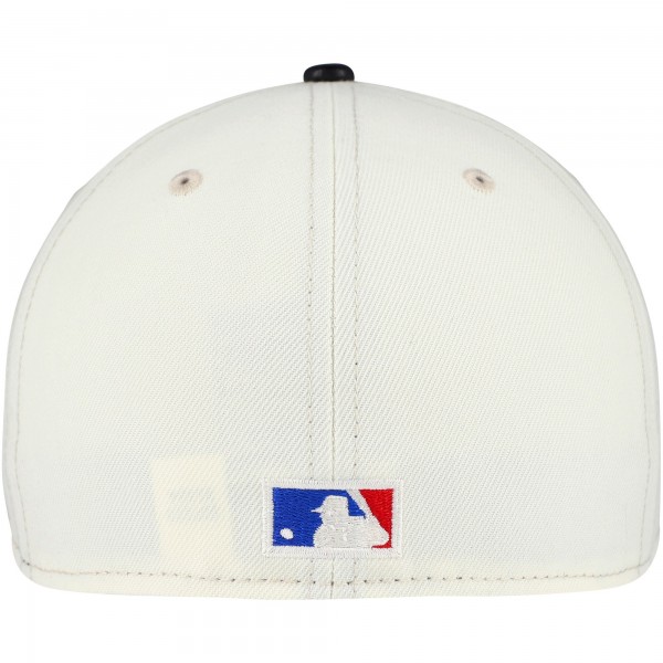 Бейсболка Chicago Bulls New Era Faux Leather Visor Two-Tone 59FIFTY - Cream/Black
