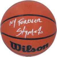 Carmelo Anthony New York Knicks Autographed Fanatics Authentic Wilson Authentic Series Indoor/Outdoor Basketball with NY Forever Inscription