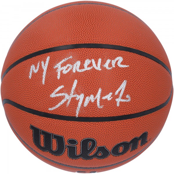 Carmelo Anthony New York Knicks Autographed Fanatics Authentic Wilson Authentic Series Indoor/Outdoor Basketball with NY Forever Inscription