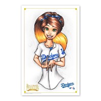 Los Angeles Dodgers 11 x 17 Ballpark Princess Poster Print