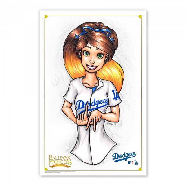 Los Angeles Dodgers 11 x 17 Ballpark Princess Poster Print
