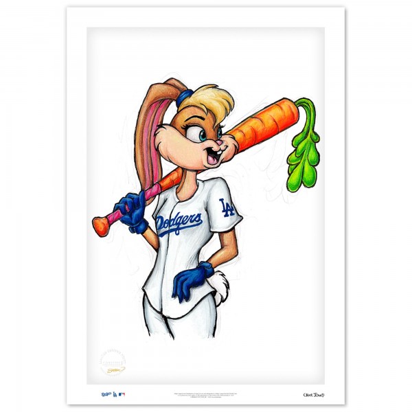 Los Angeles Dodgers 14 x 20 Looney Tunes Limited Edition Fine Art Print