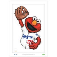 Los Angeles Dodgers Elmo 24 x 36 Sesame Street Limited Edition Fine Art Print