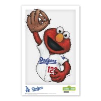 Los Angeles Dodgers Elmo 11 x 17 Sesame Street Poster Print