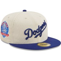 Бейсболка Los Angeles Dodgers New Era White Corduroy Classic 59FIFTY