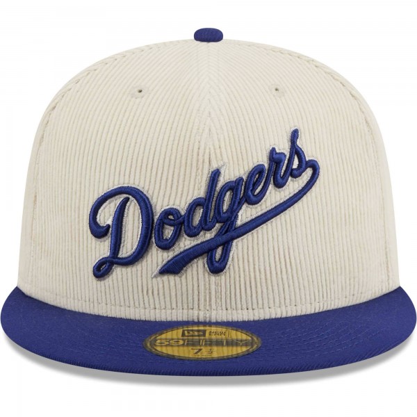 Бейсболка Los Angeles Dodgers New Era White Corduroy Classic 59FIFTY