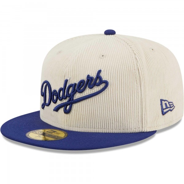 Бейсболка Los Angeles Dodgers New Era White Corduroy Classic 59FIFTY