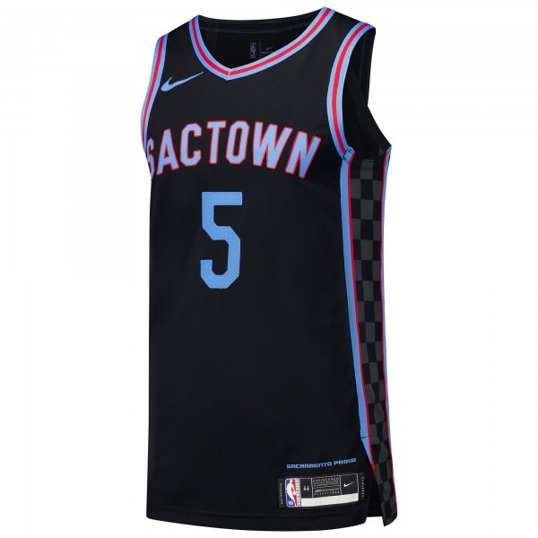 Игровая джерси DeAaron Fox Sacramento Kings Nike Authentic Player - City Edition - Black
